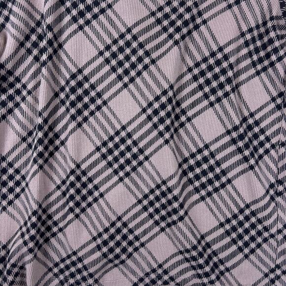Y2K PINK Victoria’s Secret Plaid Thermal Top 2XL | Mauve Black Lounge Crest NWT - Picture 7 of 13